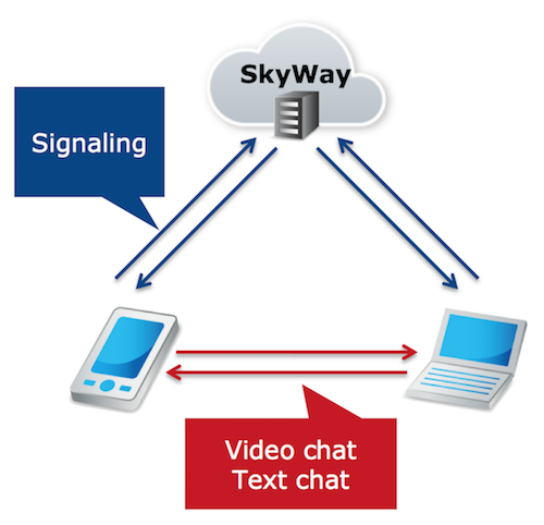 Use ECLWebRTC to start a video chat session between two devices